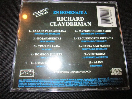 Grandes Exitos en Homenaje a / Richard Clayderman - Picture 2 of 4