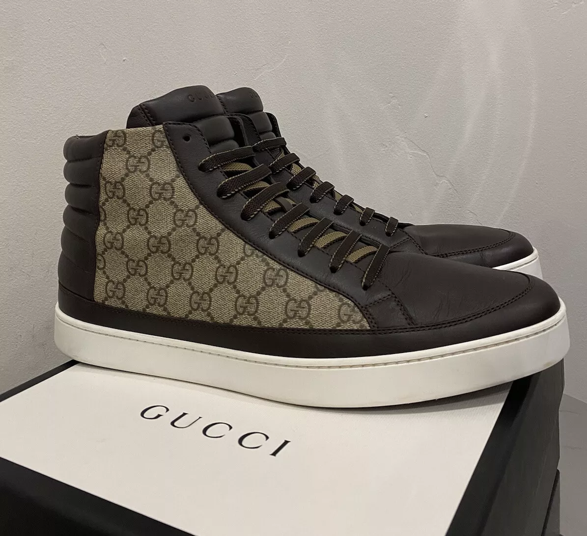 Baskets haut homme Gucci GG Supreme Tessuto beige taille 14 G (15 US) COMME NEUF