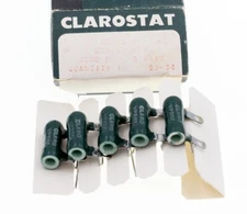 6X Clarostat Greenohm V - 4000 Ohm 8W VPR-5-F Wirewound Vitreous Resistors 4K