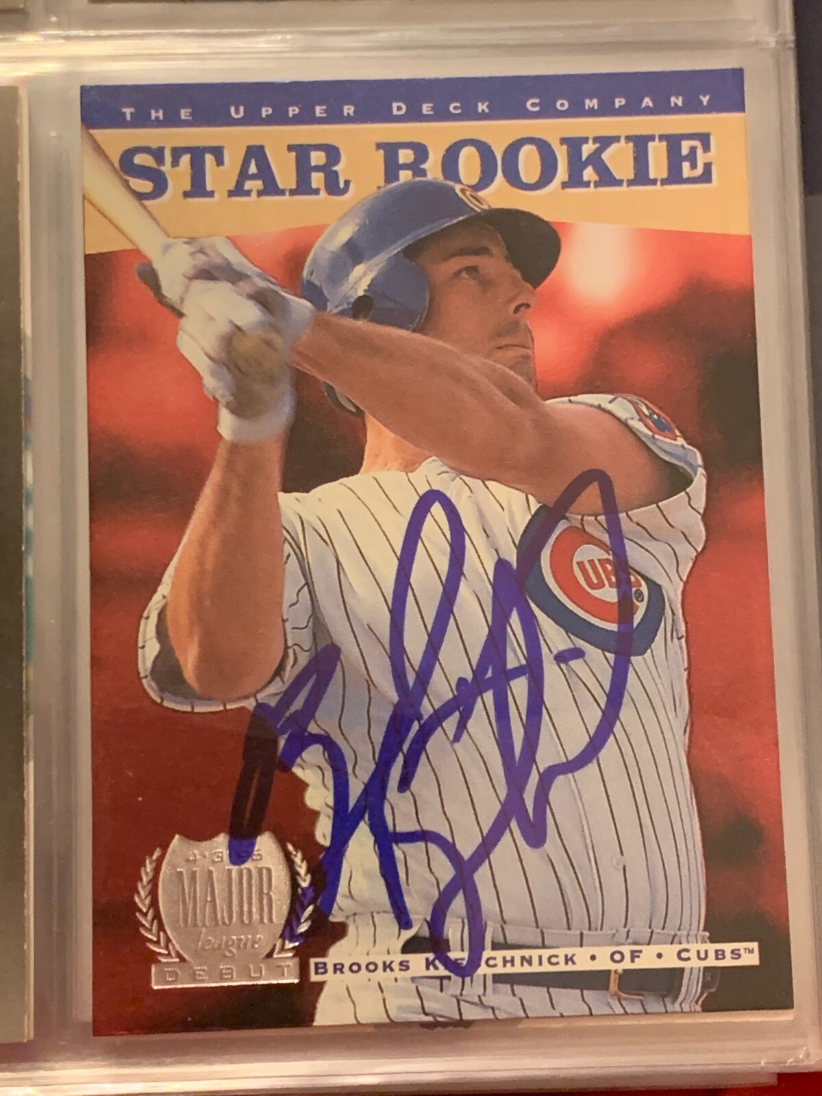 BROOKS KIESCHNICK AUTOGRAPHED SIGNED 1996 UPPER DECK STAR ROOKIE CARD