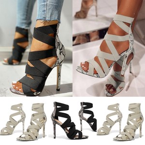 fashion peep toe bandage pumps