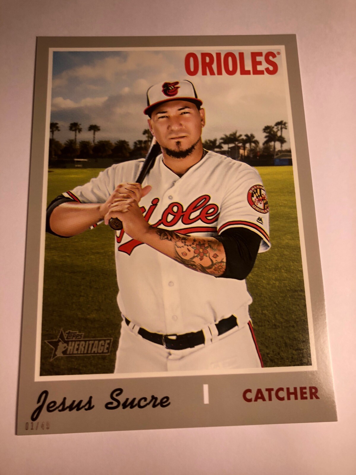 2019 Heritage High Number 5x7 Jumbo Jesus Sucre Orioles 666 01/49