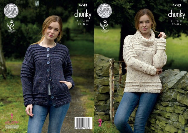 King Cole Chunky Knitting Pattern 4743 