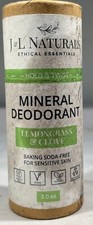 J L Naturals Mineral Deodorant, 3 oz. - Lemongrass  Clove Damaged Packaging 
