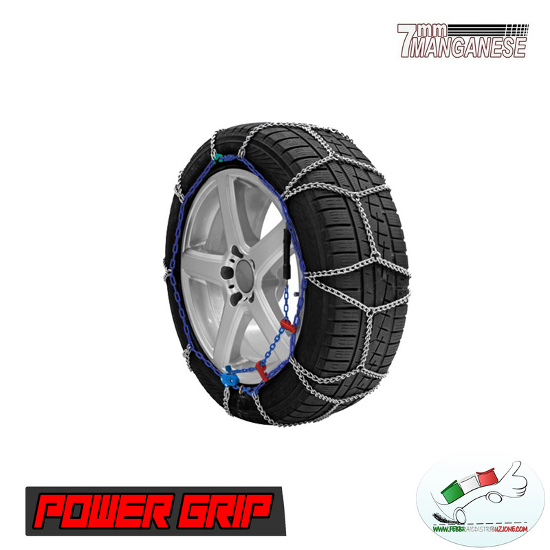 Catene Da Neve Auto Omologate TÜV E ÖNORM – Misura 215/55 R17 – Montaggio Facile, Passacavi 9 Mm, Rombo Rinforzato
