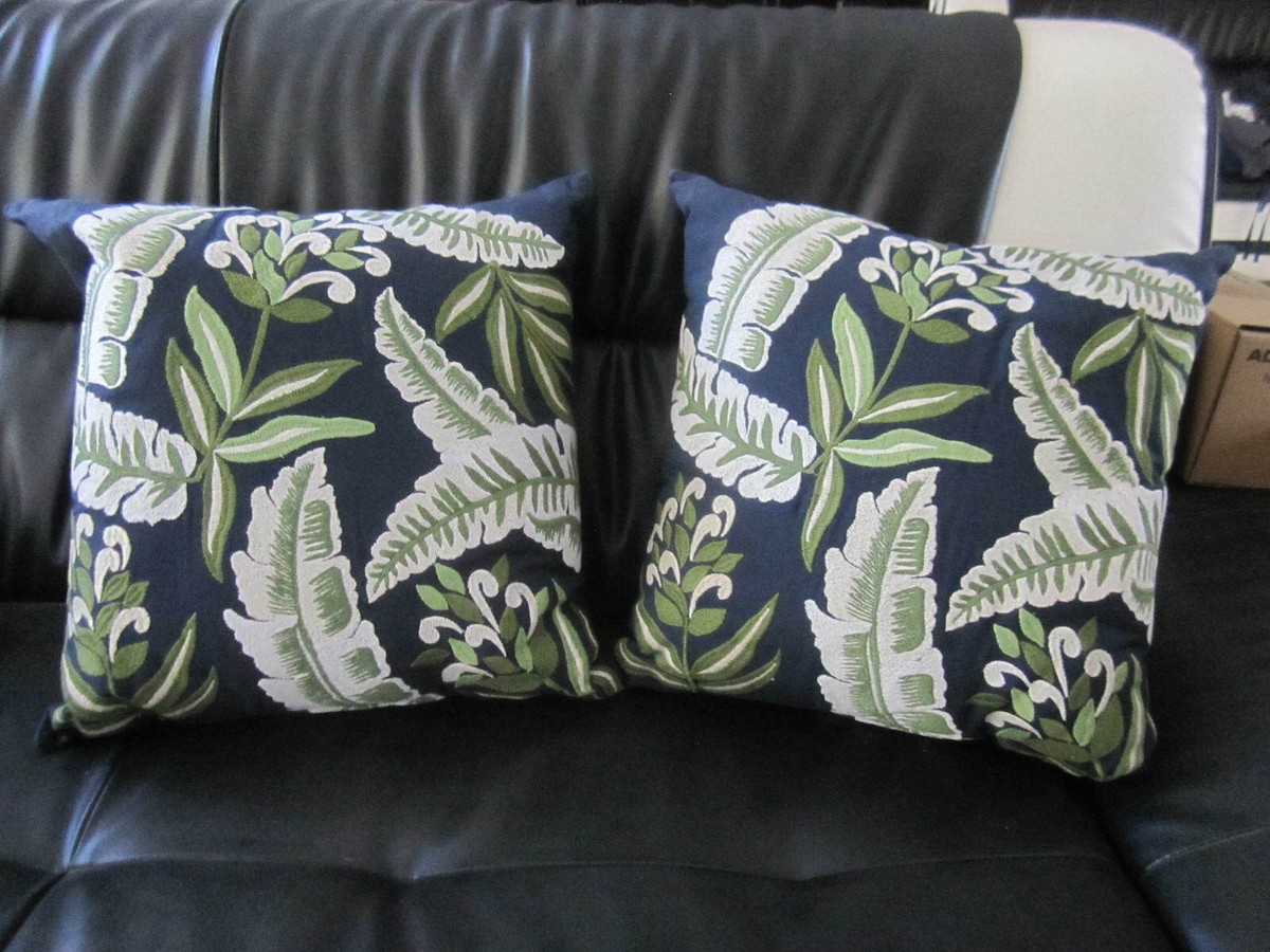 New Target Throw Pillows Set of Floral Embroidered Pillows