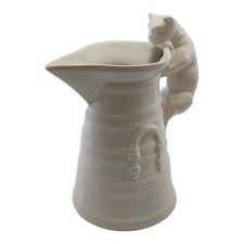 Williams Sonoma White Cat Pitcher Made in Italy
