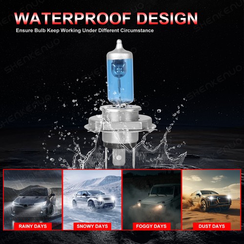 4200K Luces Fuertes Para Auto Coche Luz Carro Bulbs H4/9003 Warm Blanco Halogen - Picture 4 of 11