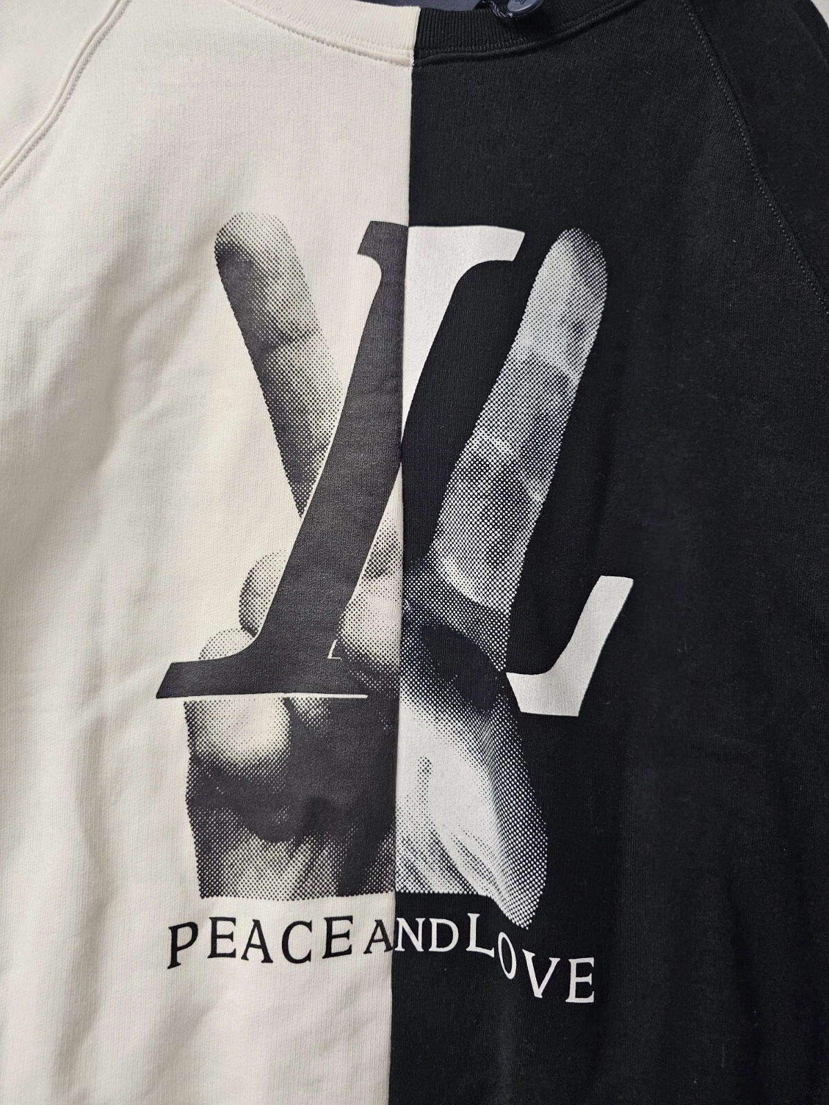 LOUIS VUITTON（LV） Rara nuovissima felpa Louis Vuitton Peace and Love della collezione Kim Jones