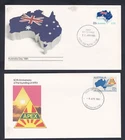1981 AUSTRALIA DAY & 50th ANNIVERSARY APEX DECIMAL STAMP FIRST DAY COVERS #2354