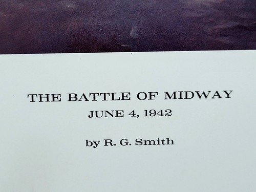 ORIGINAL 1975 "The Battle Of Midway" June 4, 1942 Poster R.G. SMITH Print 20x16 - Picture 5 of 11
