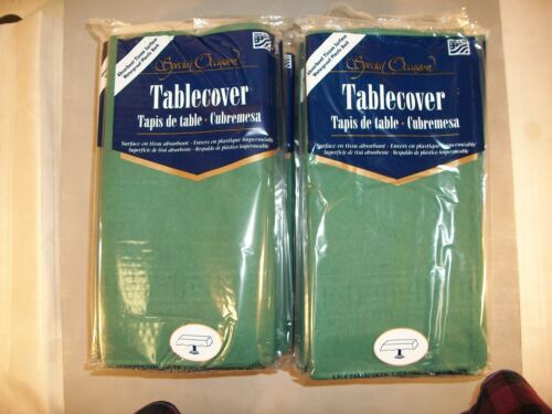 1 LOT (24 EACH) SPECIAL OCCASION BANQUET TABLE COVERS (54" X 108") HUNTER GREEN - 第 1/8 張圖片