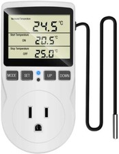 120V Fridge Freezer Temperature Controller Digital Thermostat Outlet 15A