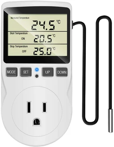 120V Fridge Freezer Temperature Controller Digital Thermostat Outlet 15A
