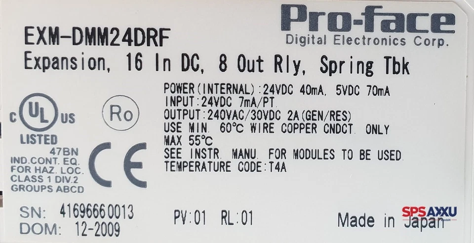 Pro-face EXM-DMM24DRF  EXMDMM24DRF Digital Expansion  Module - Image 3 of 3