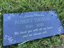 Memorial Stone for Mom Dad, Personalized In Loving Memory Memorial Stone