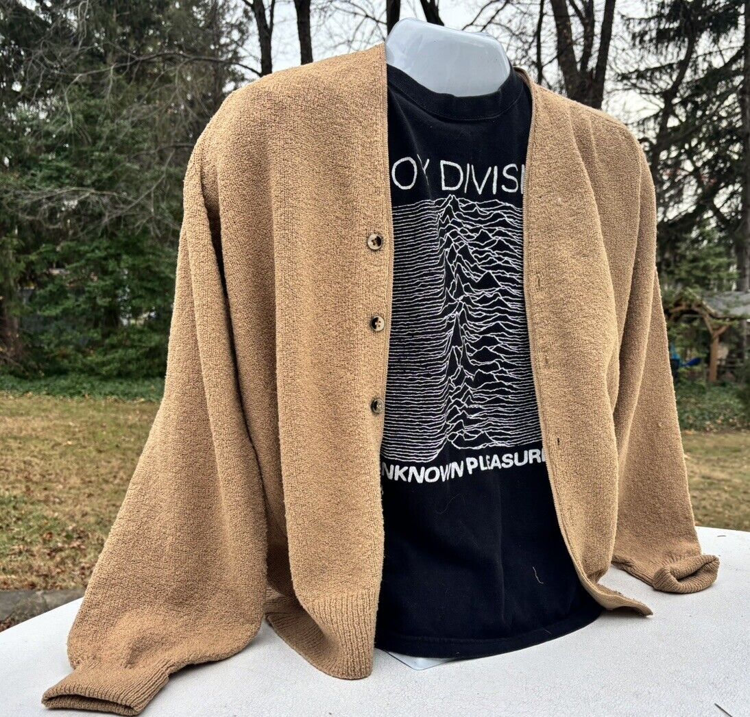 1970s Men's CARDIGAN, Grunge Kurt Cobain Style.large.Dacron 1970s Men's CARDIGAN, Grunge Kurt Cobain Style.large.Dacron