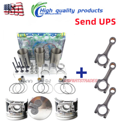 3TNM72 Engine Overhaul Rebuild Kit with 3X connecting rod for Yanmar Engine