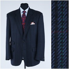 Italian Blazer 42R UK Size NINO DANIELI Check Plaid Sport Coat Vintage Jacket