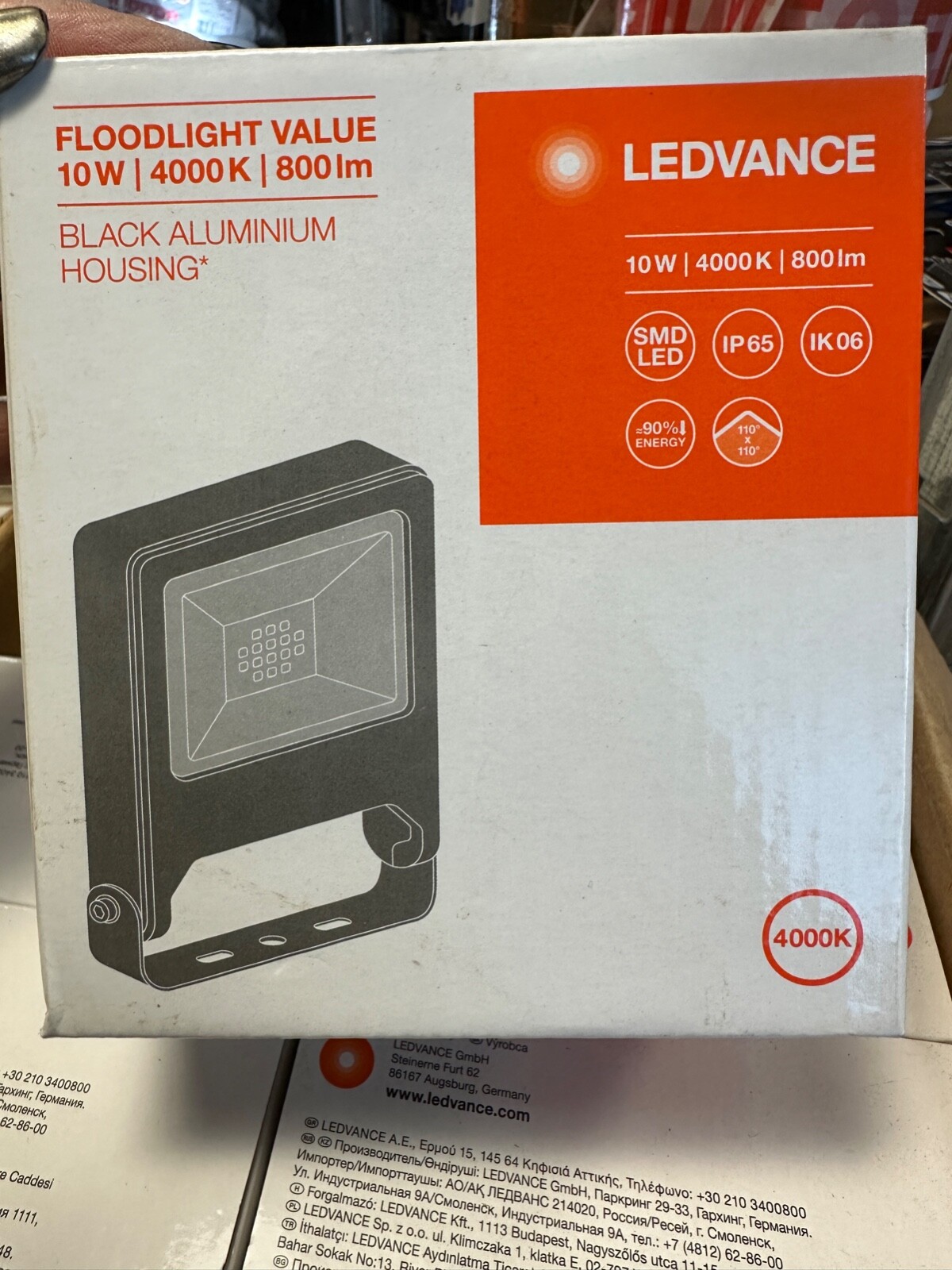 LEDVANCE LED FLOODLIGHT 10W 220-240V 4000K NEW