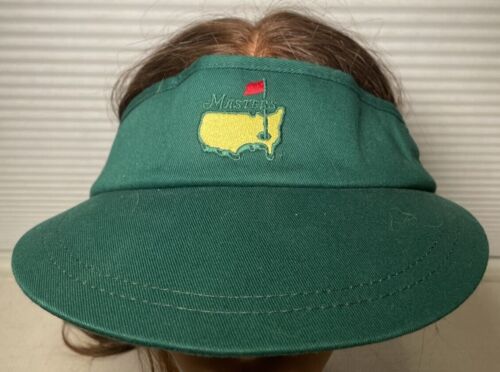 Masters Augusta National Golf Visor Green Logo Embroidered Golfing VINTAGE NEW