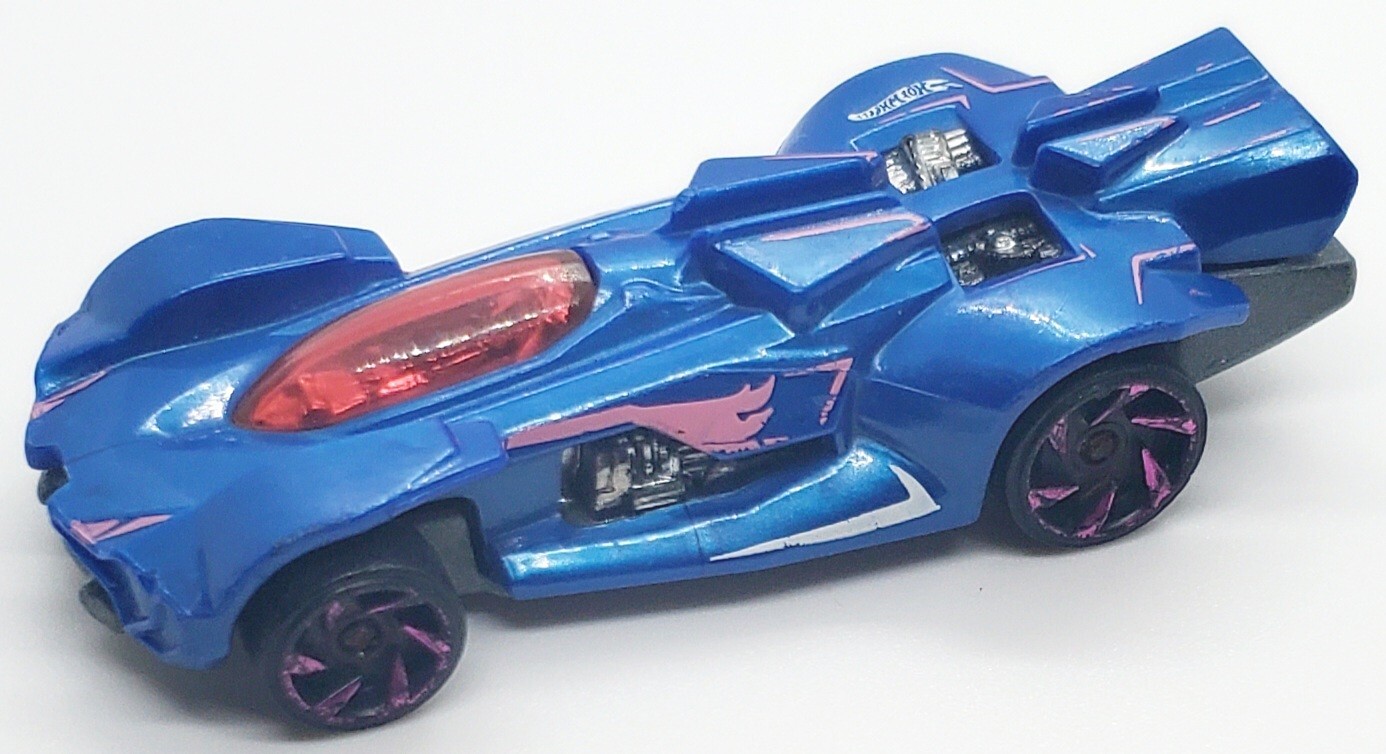 2016 HOT WHEELS REV ROD BDD01 BLUE & PINK 1:64 DIECAST 2 7/8" CAR W/ WHITE