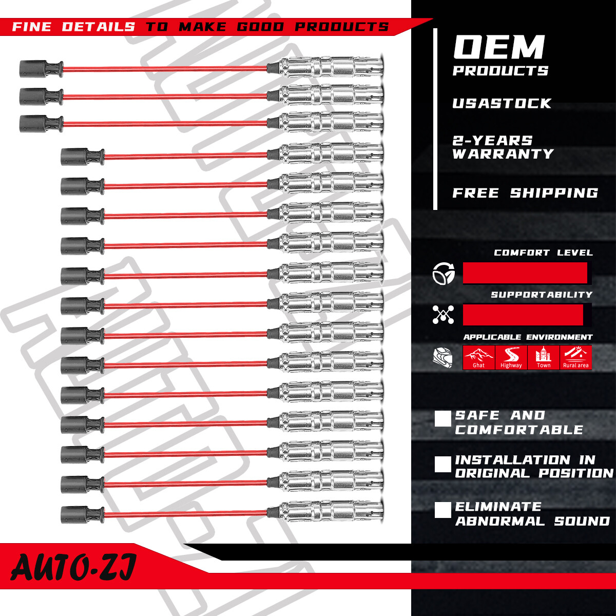 C-HORSE Ignition Coil Connector Set – 16-Piece For Mercedes V8 (C/CLK/E/G/ML/SLK Class)
