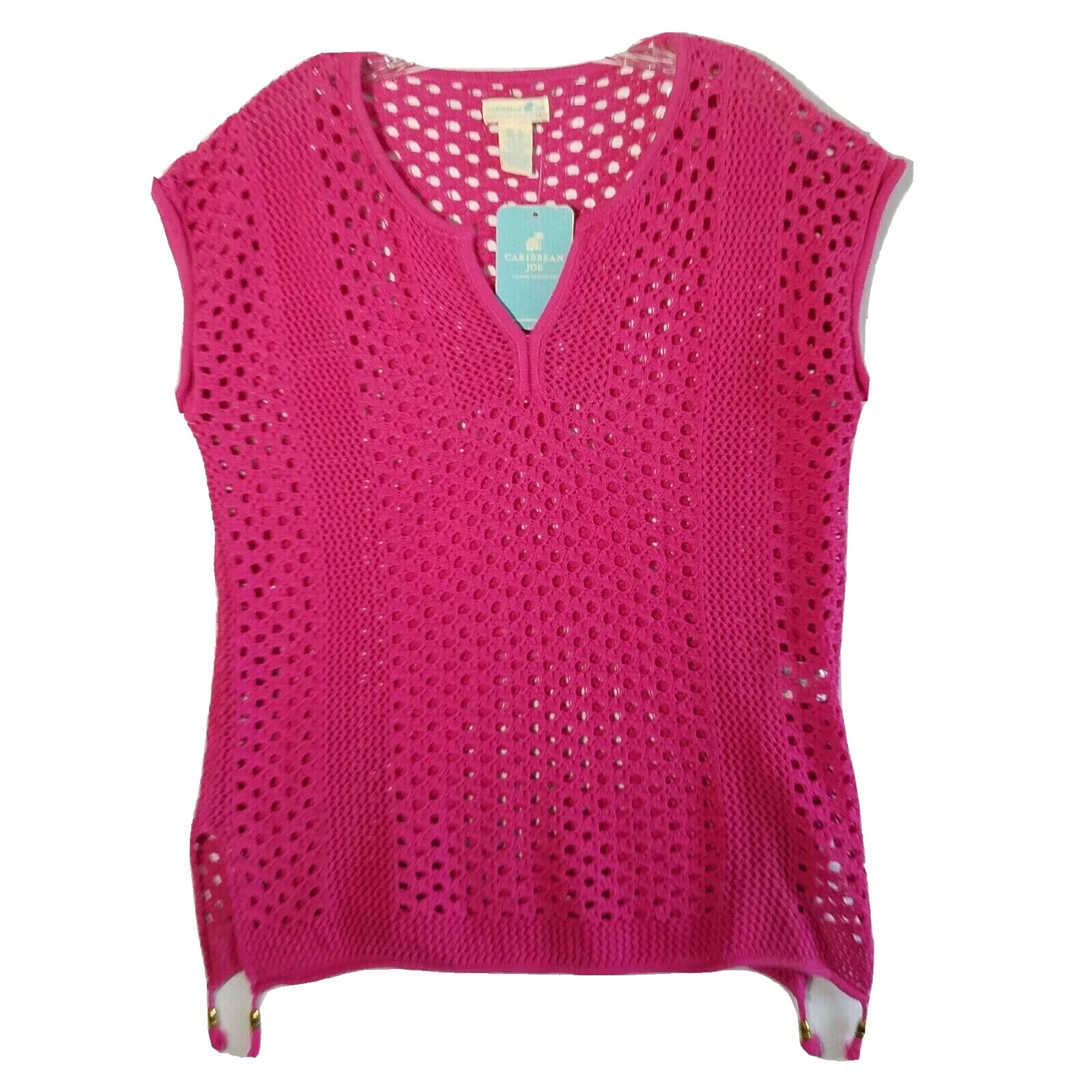 Caribbean Joe Cotton Solid Tops for Women