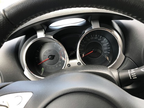 For Nissan Juke F15 2010-2017 Aluminium Polished Chrome Dial Rings Set Of 2pcs - Picture 9 of 10