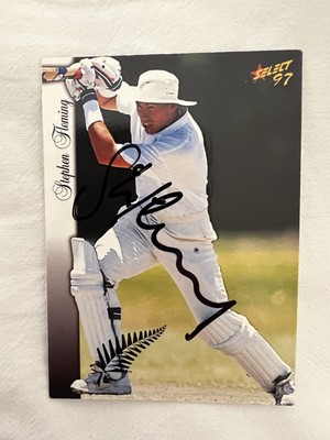 Stephen Fleming hand signed cricket card