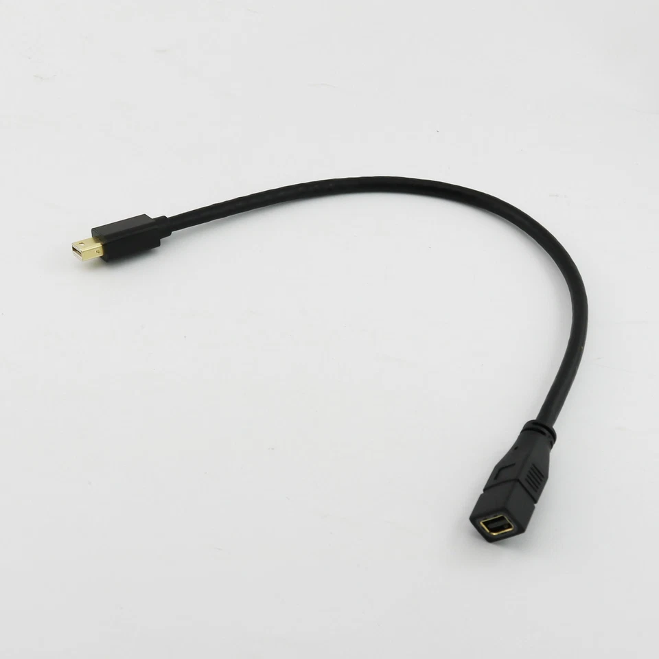 1x Mini DisplayPort Extension Cable Gold Plated Male to Female Display Port 30cm - Image 2 of 4
