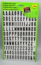 Hy-Ko. Numbers, Letters & Symbols (124 Count) MM-6. 1in Black. Sealed New
