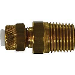 Midland Industries Poly-Flo 20282 Adapter, 1/2 in Tube OD x 1/2 in MNPTF, Brass - Picture 1 of 1