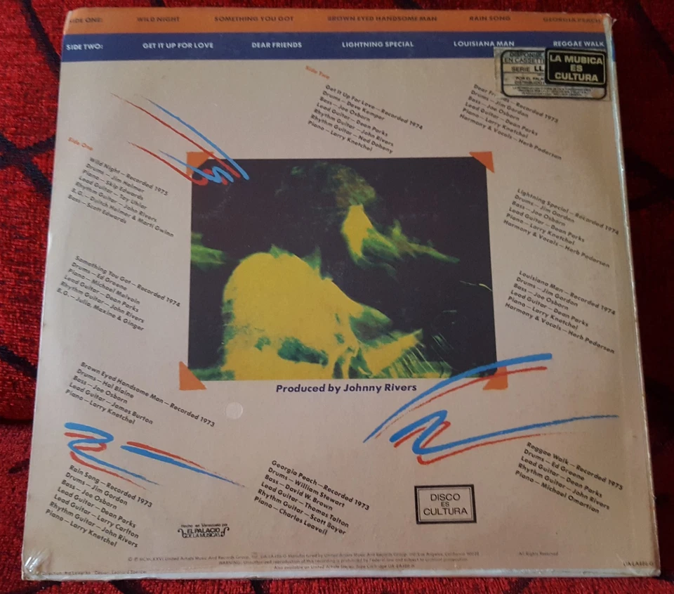 JOHNNY RIVERS ** Wild Night ** ORIGINAL 1977 Venezuela LP STILL SEALED! - Image 2 of 2