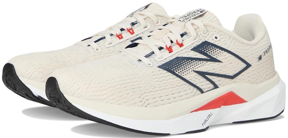 New Balance FuelCell Propel v5 Linen Navy Neo Flame for Sale  display picture 1