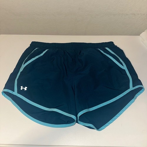 Under Armour Shorts Damen Medium Loose Fit Blau Training Laufen Kordelzug