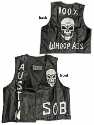 STONE COLD STEVE AUSTIN SOB 100% WHOOP ASS 3:16 SKULL Weste
