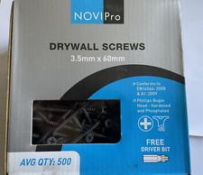 Drywall Screws 3.5mm x 60mm Free Driver bit included Phillips 500pc Novi pro