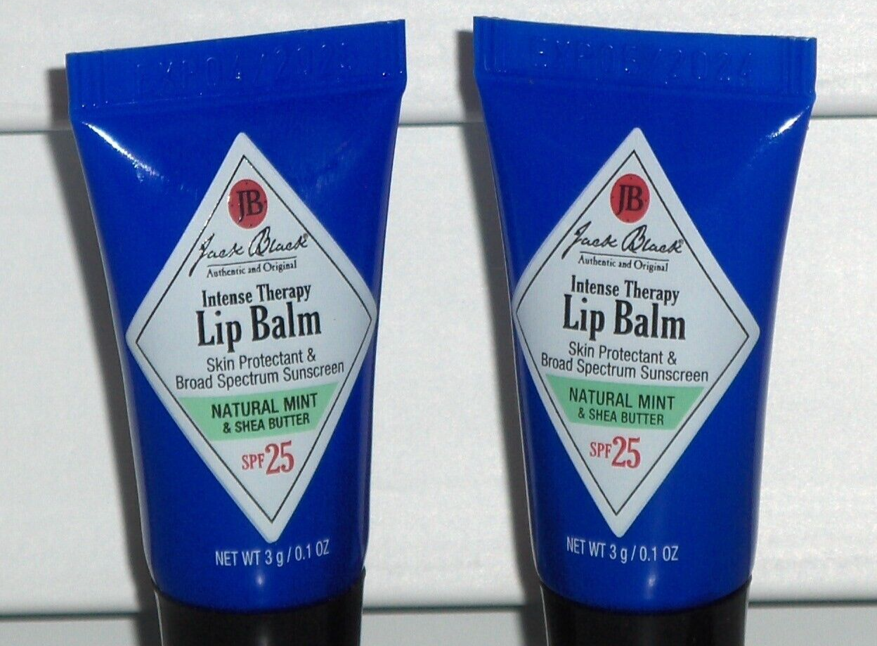 JACK BLACK Intense Therapy Lip Balm, Mint Shea Butter SPF 25 Sunscreen