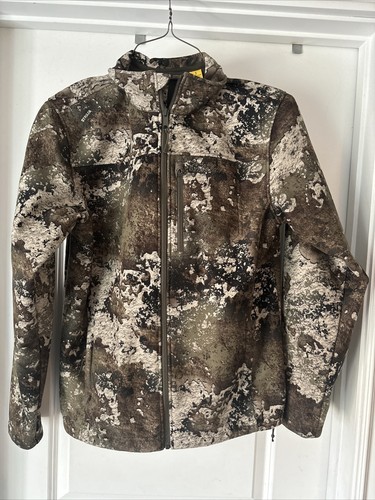 Men's Cabelas Quiet 4MOST Timberland Strata Camo Jacket Full Zipper Size Small