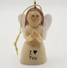 Angel Ornament I Love Heart You Valentines Gift Miniature Mini 2 Inch