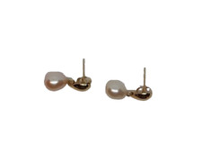 14Kt. Yellow Gold Stud Earrings with Fresh Water Cultured Pearls