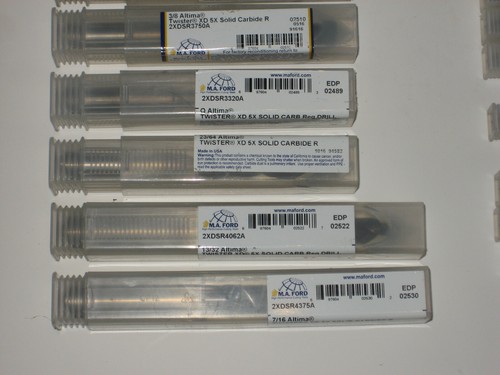 LOT 18pc. M.A Ford Altima Twister XD 5X Solid Carbide Drill Assortment - Picture 3 of 6