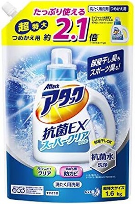[Large capacity] attack Antibacterial EX Super Clear Gel Laundry Detergent Liqu