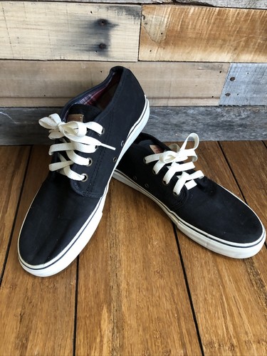 Canvas Shoes Levis Black White Men's 