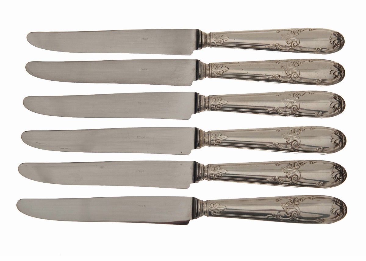 Lot De 10 Couteaux Chabanne – 4 Couteaux De Table + 6 Couteaux à Fromage, Inox, Style Louis XV