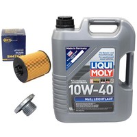 MotoröL Set 10W-40 5 Liter + ÖLfilter SH 4784 P + Schraube FüR Opel Omega Corsa