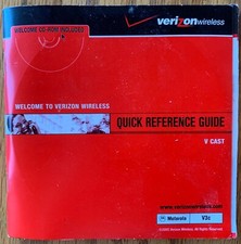 Verizon VCAST Motorola RAZR V3c Mobile Cell Phone Manual w/CD RARE LIMITED