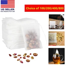 100-800 PCS Non-woven Tea bag Filter Empty Teabags Herb Loose Drawstring Bag