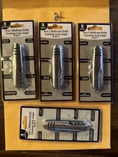 8-IN-1 MULTI USE KNIFE HIKING , CAMPING TOOL BENCH POCKET LOT OF 4 New Sealed